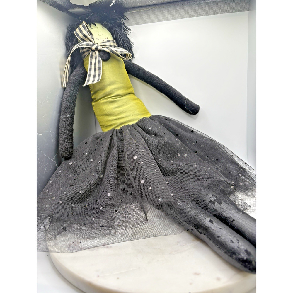 Woof & Poof Collectible Ballerina 21" Doll 2005 AS-IS Black Green Sparkle Skirt